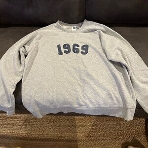 GAP Gray Crewneck Sweater with 1969 Design